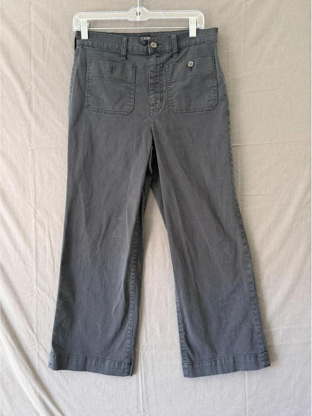 J.Crew Women’s Straight Leg Pants Size 27 Dark black Utility Pockets